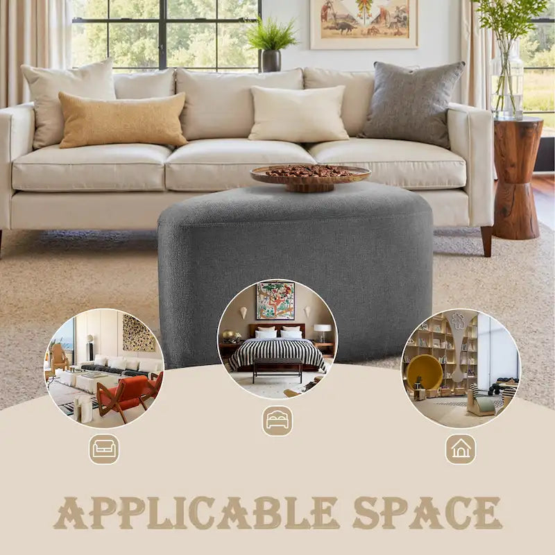 26 Footstools and Ottomans, Modern Fabric Pouf Ottoman