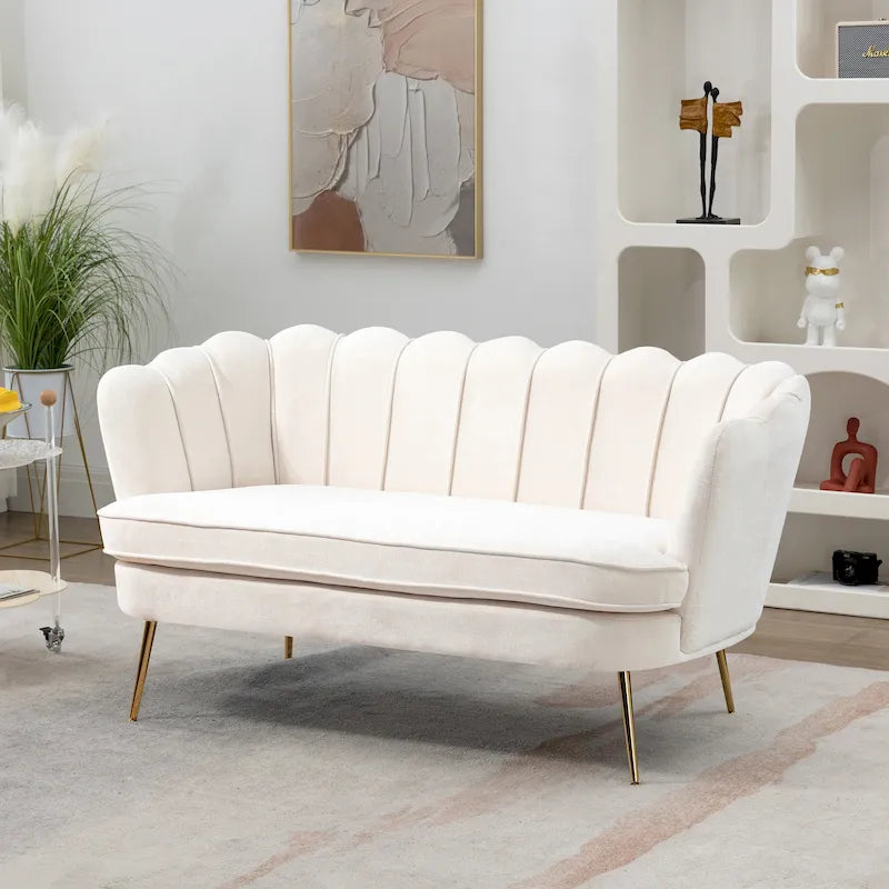 59W Mid-century Modern Tufted Loveseat Upholstered Sofa