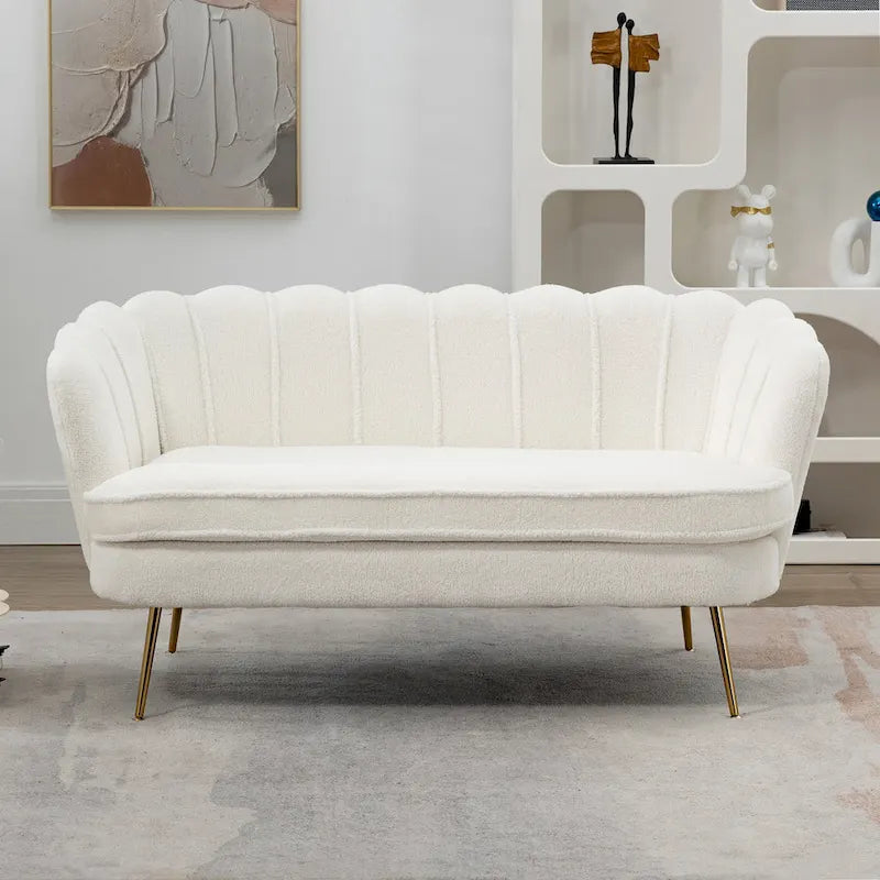 59W Mid-century Modern Tufted Loveseat Upholstered Sofa