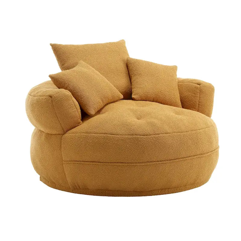 Circular wide living room fabric sofa, balcony homestay lazy sofa chair