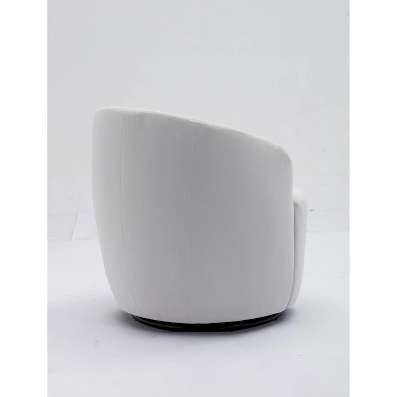 Swivel Accent Chair, Modern Round Vanity Chair for Living Room, Comfy Velvet Barrel Armchair, Small Single Sofa